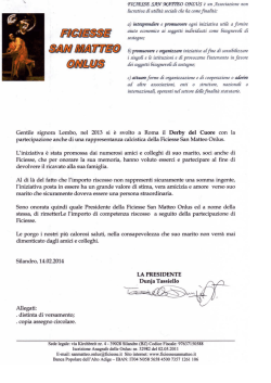 lettera presidente FICIESSE SAN MATTEO