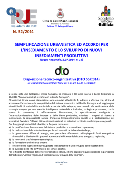 DTO 55-2014 Semplificazione urbanistica ed accordi per l
