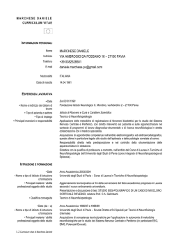 MARCHESE CV - Università degli studi di Pavia