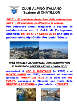Programma Gita - Club Alpino Italiano
