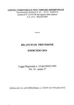 bilancio di previsione 2014