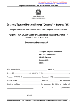 Domanda disponibilita PDF art. 9 - 2014