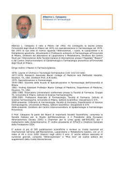 Alberico L. Catapano Professore Universitario di prima fascia
