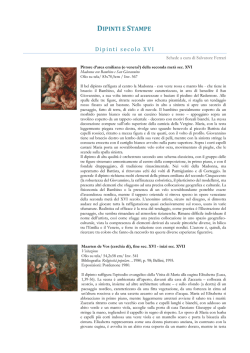 Dipinti e stampe dal XVI al XX secolo