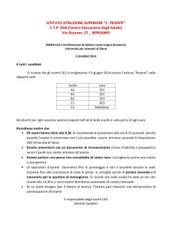 ISTITUTO ISTRUZIONE SUPERIORE “C. PESENTI” C.T.P. EDA