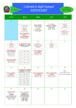 5. Calendario impegni gennaio 2014