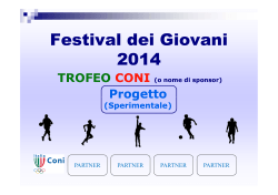 Progetto Trofeo CONI 2014