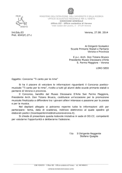 Int.Edu.03 Verona, 27.08. 2014 Prot. 6543/C.27.c Ai Dirigenti