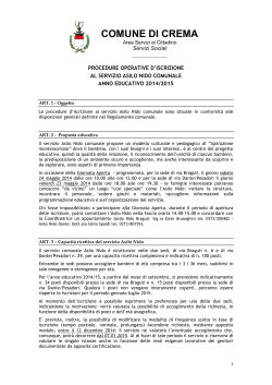 Procedure di iscrizione asilo a.e. 2014-15