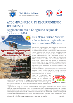 2014.03.07 articolo corso e congresso AE in Abruzzo