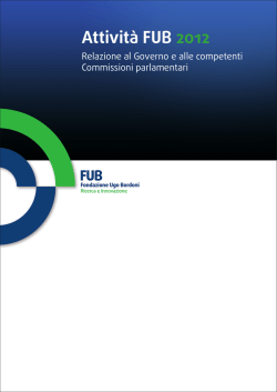 Relazione 2012 - Fondazione Ugo Bordoni