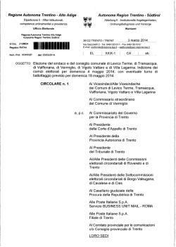 N. 1 - Regione Autonoma Trentino Alto Adige