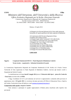 Dispositivo tecnico cadetti - ufficio xv ambito territoriale per la