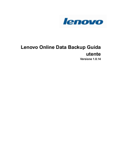 Lenovo Online Data Backup Guida utente