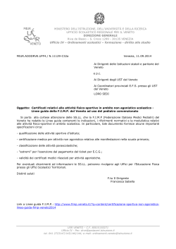 certificazioni mediche a scuola - Vicenza – Ufficio Scolastico