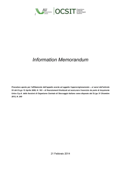 Information Memorandum