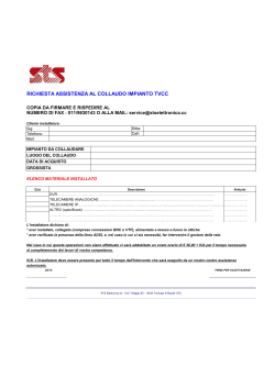 modulo collaudo tvcc - Sts Elettronica S.r.l.