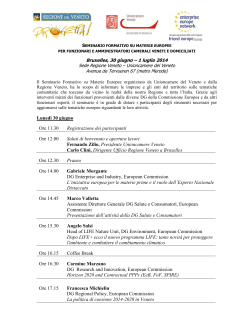 Programma seminario formativo su materie europee 2014