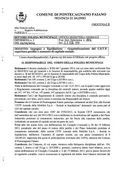PROVINCIA DI SALERNO - Comune di Pontecagnano Faiano