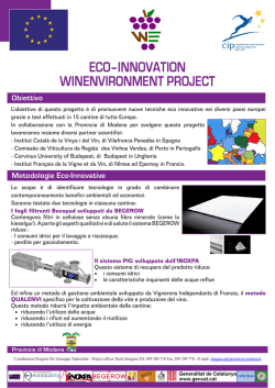 ECO&ndash;INNOVATION WINENVIRONMENT PROJECT