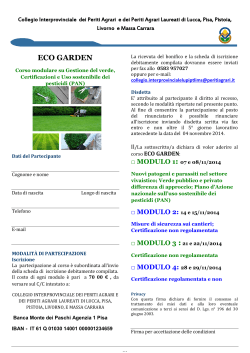 ECO GARDEN - Ordine dei Dottori Agronomi e Dottori Forestali di