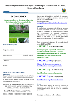 ECO GARDEN - Ordine dei Dottori Agronomi e Dottori Forestali di