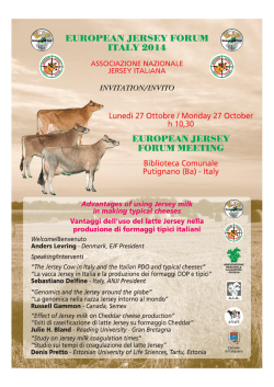 &Icirc;&Eacute;&Eacute;&Igrave; EUROPEAN JERSEY FORUM ITALY 2014