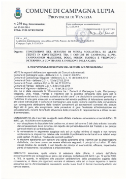 Determina del Comune di Campagna Lupia n