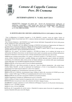 Impegno di spesa per lavori di manutenzione ordinaria al trattorino