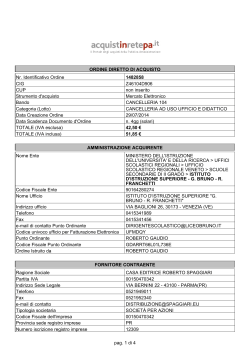 ORDINE DIRETTO DI ACQUISTO Nr. Identificativo Ordine 1482858