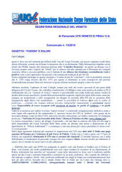 il Comunicato - UGL Corpo Forestale