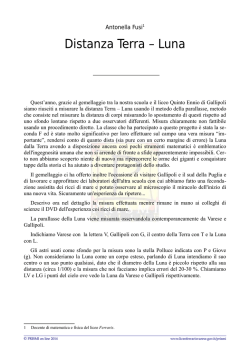 Distanza Terra &ndash; Luna