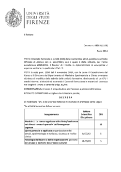 Il Rettore Decreto n. 88983 (1108) - Universit&agrave; degli Studi di Firenze