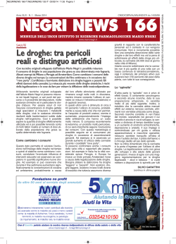NEGRINEWS 153 IT - Istituto di Ricerche Farmacologiche Mario Negri