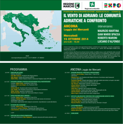 Il vento di adriano le comunit adriatiche a