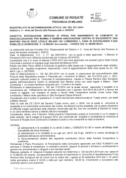 DT 230 30 07 14 INTEGRAZIONE IMPEGNO SPESA INSERIMENTO