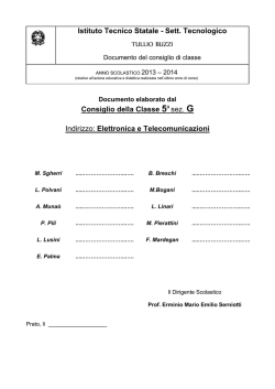 documento finale - ITIS Tullio Buzzi