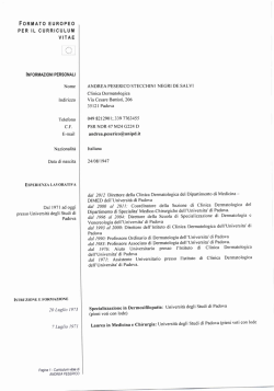FORMATO EUROPEO PER IL CURRICULUM VITAE