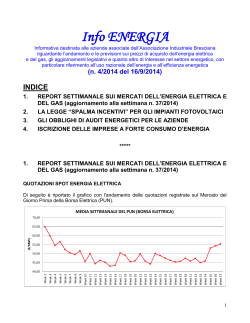 Info Energia n.4 del 16/09/2014 - Associazione Industriale Bresciana