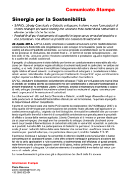 Il Comunicato Stampa &egrave; anche disponibile in formato Acrobat