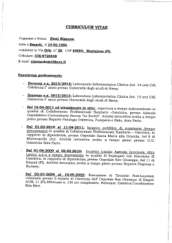 curriculum - Università degli Studi di Siena