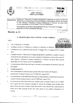 Decreto n. 12 L - Ruzzo Reti Spa