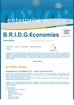 Newsletter EEN Bridgeconomies - BRIDG€conomies