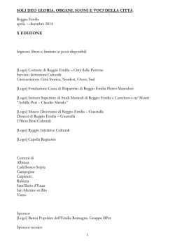 Il programma completo "Soli Deo Gloria" 2014