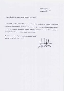 Dichiarazione Presidente