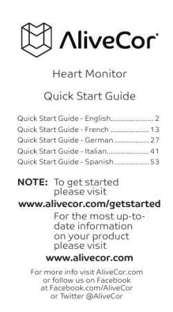 Heart Monitor Quick Start Guide