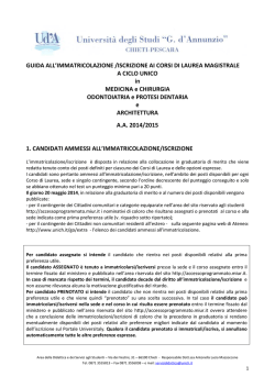 guida immatricolazione corsi accesso programmato 9-5-2014