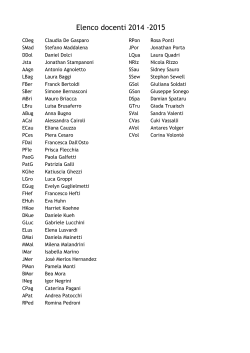 Elenco docenti 2014 -2015