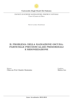 il problema della radiazione oscura