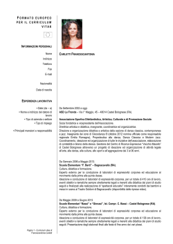 formato europeo per il curriculum vitae